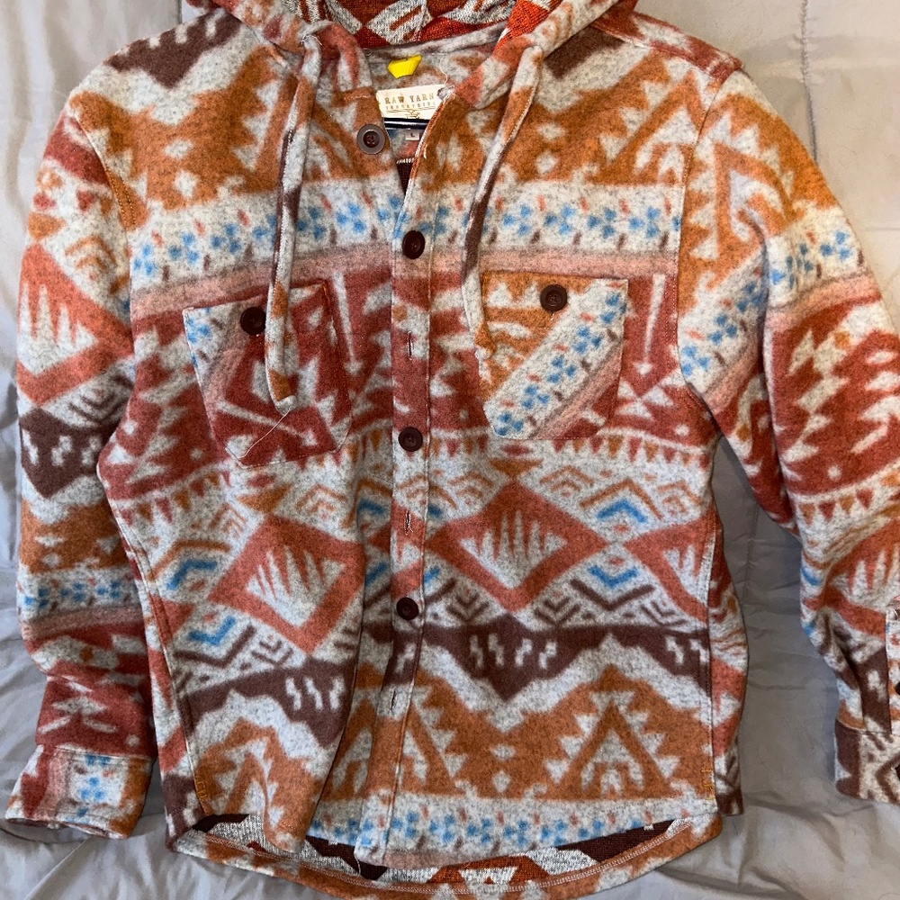 Mens Fleece Button Up